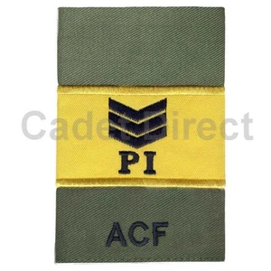 ACF Olive Green PI Sgt Rank Slides - Singles - Foto 1 di 1