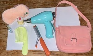 Artículos de día de spa/cabello de muñeca Our Generation OG 7 piezas Secador de pelo en funcionamiento cualquier muñeca de 18" - Imagen 1 de 6