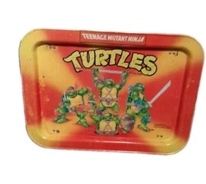 Bandeja de cena de TV Teenage Mutant Ninja Turtles 1988 vintage TMNT usada - Imagen 1 de 2