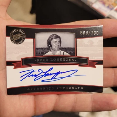Fred Lorenzen 2005 PRESS PASS LEGENDS #'d 688/700 AUTOGRAPHS NASCAR signed card - Image 1 of 4
