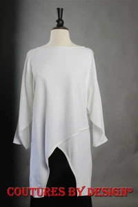 Túnica tejida St John Knits etiqueta negra Milano talla blanca pequeña nueva con etiquetas precio de venta sugerido por el fabricante $545 - Imagen 1 de 2