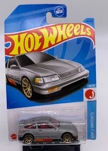 2023 Hot Wheels '88 Honda CR-X CRX Silver #148, w/Real Riders Wheel Swap Custom - Picture 1 of 1