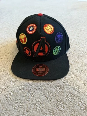 The Avengers Marvel Hat - Black - Youth Size Adjustable - Image 1 of 4