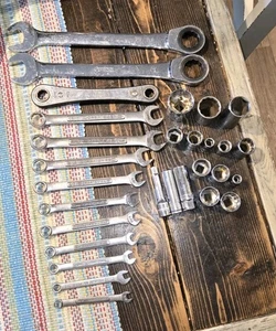 29 Vintage Werkzeug Handwerker, Quinn, Stanley Steckschlüssel und Schraubenschlüssel bis 1" !!!! - Bild 1 von 12