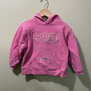 Kids 4T Vintage NFL LA Los Angeles Chargers Pink Pullover Hoodie - Picture 1 of 11