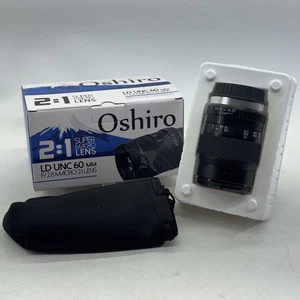 Oshiro 60mm f/2.8 2:1 LD UNC Super Macro Manual Focus Lens for Canon E-Mount New - Picture 1 of 15