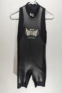 Tuta intera uomo Pro-Motion Triathlon nera senza maniche con zip taglia media - Foto 1 di 4
