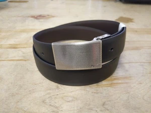 Nike Herren Golf Gürtel Wende Plaque Leder, schwarz/braun - Größe wählbar - Bild 1 von 3