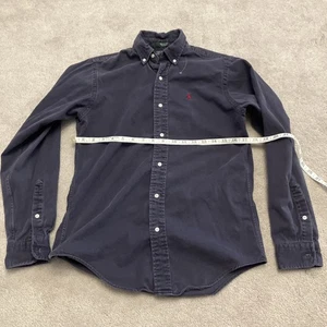Vintage Youth Boys Polo Ralph Lauren Blue Button Up Made USA shirt Large (read) - Picture 1 of 11