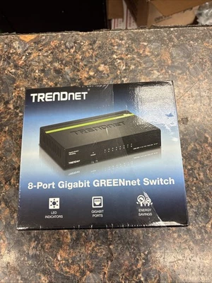 TRENDnet TEG-S80g 8-port Gigabit Ethernet Switch GREENneT -New In Box - Image 1 of 4