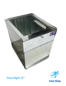 Flow Right 17" Galvanized Furnace Air Handler Filter Box CBC FRAHU17 Rectangular - Picture 1 of 6
