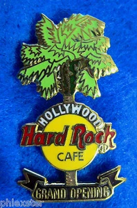 HOLLYWOOD CALIFORNIA MOVIE CAPITAL GRAND OPENING PALM TREE Hard Rock Cafe PINS - Picture 1 of 1