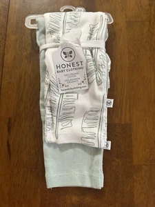 Abbigliamento bambino onesto pantaloni 2Pac cotone biologico taglia 3-6 mesi bianco e verde - Foto 1 di 2