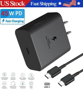 45W Type USB C Super Fast Wall Charger For Samsung / iPhone / Google / Motorola - Picture 1 of 14