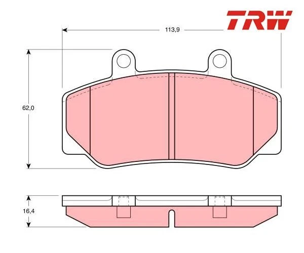 Bremsbelagsatz, Scheibenbremse TRW GDB970 für Volvo 740 940 - Изображение 1 из 1
