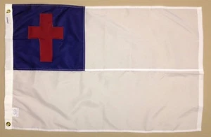 Christian Cross Indoor Outdoor Sewn Nylon Flag Grommets Made in USA 2' X 3' - Picture 1 of 1
