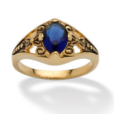 PalmBeach Jewelry Birthstone Gold-Plated Ring-September-Sapphire