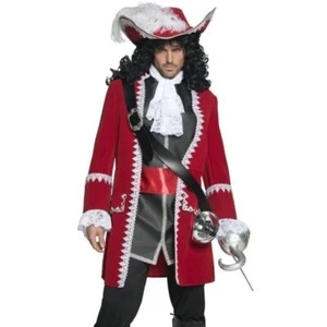 Pirate Captain Hook Costume - Adult Red Outfit for Swashbuckling Adventures - Picture 1 of 5