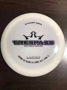 Dynamic Discs Trespass Distance Driver 173g | Lucid | White / Purple Stamp | NEW - Picture 1 of 2