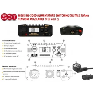 NISSEI NS-30SD ALIMENTATORE SWITCHING DIGITALE 30Amp. TENSIONE REGOLABILE 9-15 V - Zdjęcie 1 z 5