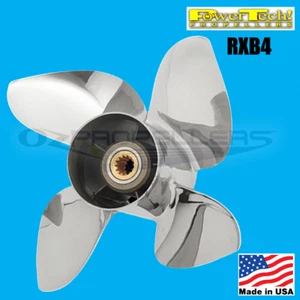 Yamaha Stainless Prop 50-140hp Power Tech RXB4 Propeller 4 Blade 13 1/4 x 15 - Picture 1 of 1