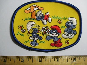 Parche Vintage Dibujos Animados Pitufo Original Bordado Nuevo de Lote Antiguo Personajes de Animación - Imagen 1 de 4