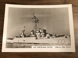 Vintage Official USN Photo - USS STRICKLAND DE-333 - Picture 1 of 1