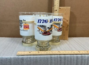 Vintage 4er Set Burger King 1776-1976 Bicentennial Glas Becher Anker Halter - Bild 1 von 8