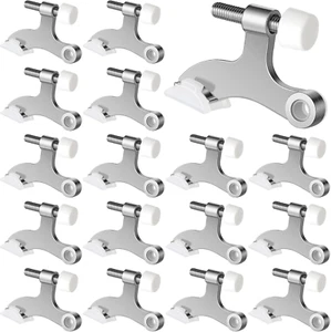 24 Pieces Hinge Pin Door Stopper Satin Brushed Door Stops Adjustable Heavy Duty - Picture 1 of 7