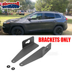 For Jeep Cherokee Kl Roof Windshield 42" Curved Led Light Bar Brackets Wire Kit