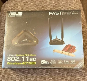 ASUS PCE-AC56 DUAL BAND PCI-E  WIFI ADAPTER 802.11AC WIRELESS-AC1300 Brand New! - Picture 1 of 2