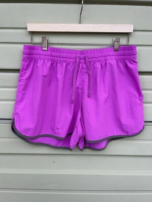 Pantalones Cortos Columbia Cintura Elástica Cordón Senderismo Aire Libre Púrpura Gris Talla L #6031 Foto 1 de 4