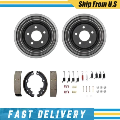 Compatível com 1987 Oldsmobile Cutlass Cruiser tambores traseiros sapatas de freio e ferragens mola - Imagem 1 de 4