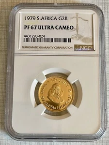 South Africa 1979 2 Rand Gold NGC PF67 ULTRA CAMEO Sku# 6029 - Picture 1 of 2