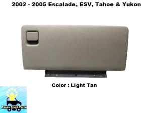 15707422 02 to 05 Escalade Tahoe Yukon Front Dash Storage Bin Glove Box Tan OEM - Picture 1 of 12