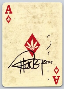 Tommy Chong Authentic Signed Autographed Trailer Park Boys 'Ace' Playing Card
