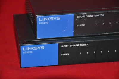 GUC Linksys Business LGS108 8-Port Desktop Gigabit QoS Unmanaged Switch NO PS - Image 1 of 4