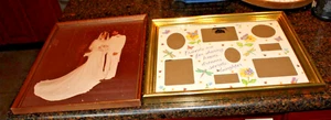 Vintage Wood PICTURE FRAME Gold Collage Gallery Wall Art Decor lot of 2 11x14 - Picture 1 of 5