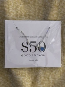 EFFY SILVER NECKLACE WITH BLUE GEMSTONE PENDANT - BRAND NEW - Picture 1 of 2