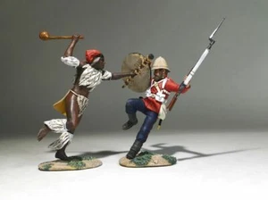 W.Britain's -  BR20183 Pressing Home The Attack - Zulu Warrior and British 24th  - Picture 1 of 1