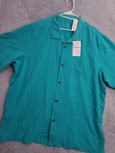 NEW Tommy Bahama Shirt Mens 2XL XXL Loop Collar Camp Weekend Tropics Tropical - Picture 1 of 10