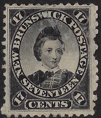 New Brunswick Scott 11/ SG 19, MpG-HR, 2c Black, Prince of Wales. F-VF   (a7059b - Image 1 of 3