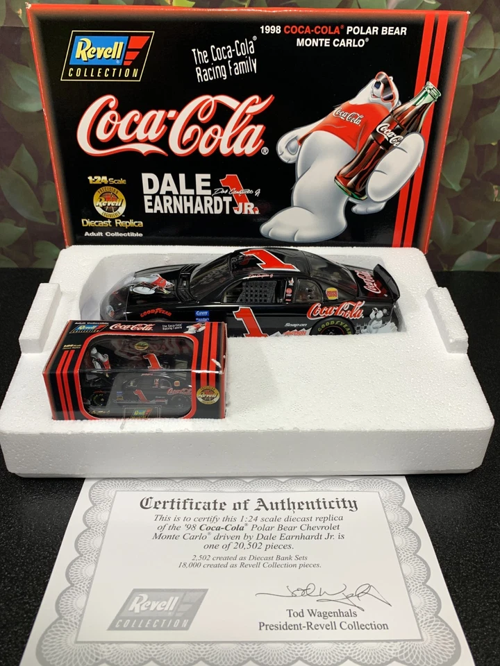 REVELL DALE EARHARDT JR #1 1998 COCA COLA БЕЛЫЙ МЕДВЕДЬ MONTE CARLO БАНК КОМПЛЕКТ 1:24 - Изображение 1 из 4