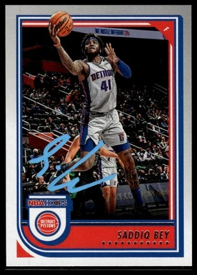 2022-23 Hoops #62 Saddiq Bey IP Autograph Signed - Image 1 of 2