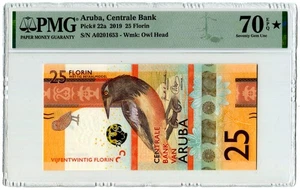 PMG 70 Star Aruba 2019 Banknote 25 Florin Pick-22a - Picture 1 of 2