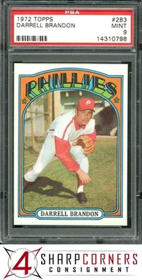 1972 TOPPS #283 DARRELL BRANDON PHILLIES PSA 9 - Image 1 of 4
