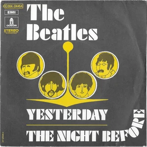 The Beatles Yesterday / The Night Before Rare French Pressing EMI Odeon NM 45 - Foto 1 di 5