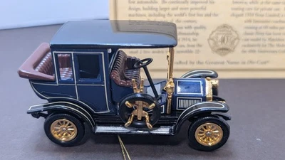 Matchbox Dark Blue 1910 Benz Limousine Models of Yesteryear 40TH Anniversary Tag - Image 1 of 4