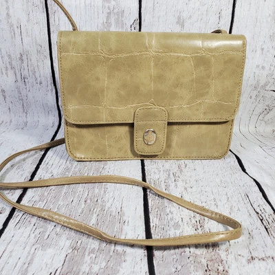 Bolso de hombro pequeño vintage Dover de cuero sintético de cocodrilo Foto 1 de 4