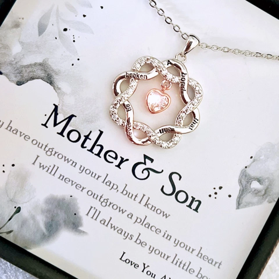 To My Mum Collar Regalo para Madre Mujer Joyería Regalo de Hijo Madre e Hijo Foto 1 de 4